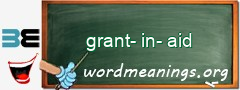 WordMeaning blackboard for grant-in-aid